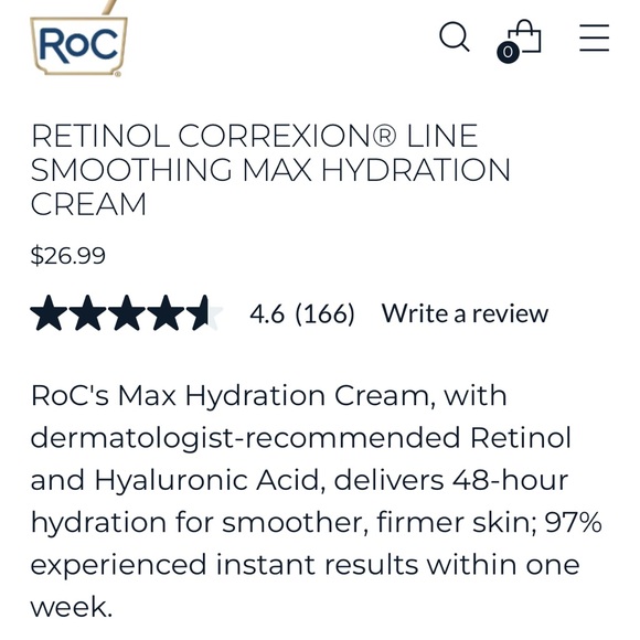 NEW FULL SIZE RoC RETINOL CORREXION LINE SMOOTHING CREAM 50 ml - Picture 8 of 10